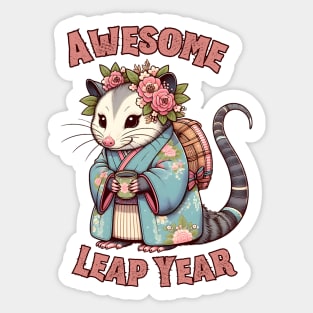 Possum Leap year Sticker